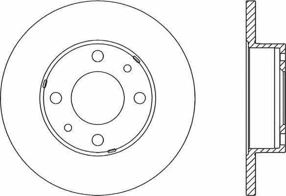 Open parts BDA1131.10 Unventilated front brake disc BDA113110: Buy near me in Poland at 2407.PL - Good price!