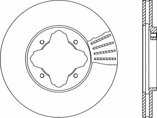 Open parts BDA1222.20 Front brake disc ventilated BDA122220: Buy near me at 2407.PL in Poland at an Affordable price!