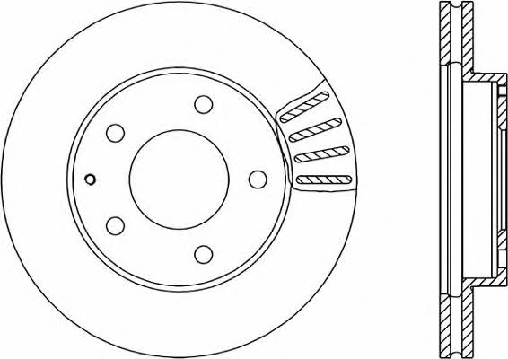 Open parts BDA1277.20 Front brake disc ventilated BDA127720: Buy near me in Poland at 2407.PL - Good price!