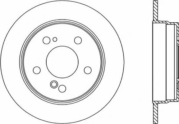 Open parts BDA1292.10 Rear brake disc, non-ventilated BDA129210: Buy near me in Poland at 2407.PL - Good price!