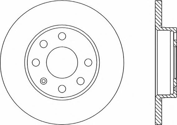 Open parts BDA1403.10 Unventilated front brake disc BDA140310: Buy near me in Poland at 2407.PL - Good price!