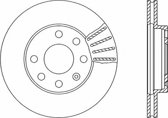 Open parts BDA1404.20 Front brake disc ventilated BDA140420: Buy near me in Poland at 2407.PL - Good price!