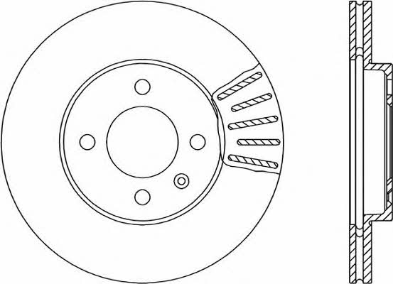 Open parts BDA1579.20 Front brake disc ventilated BDA157920: Buy near me in Poland at 2407.PL - Good price!