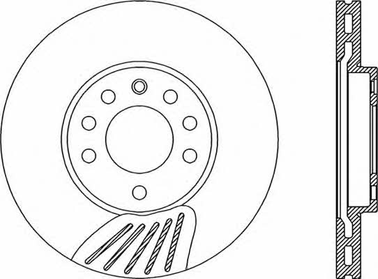 Open parts BDA1908.20 Front brake disc ventilated BDA190820: Buy near me in Poland at 2407.PL - Good price!