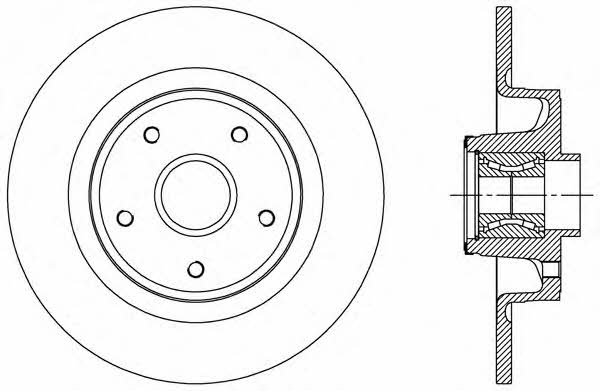 Open parts BDA1960.30 Rear brake disc, non-ventilated BDA196030: Buy near me in Poland at 2407.PL - Good price!