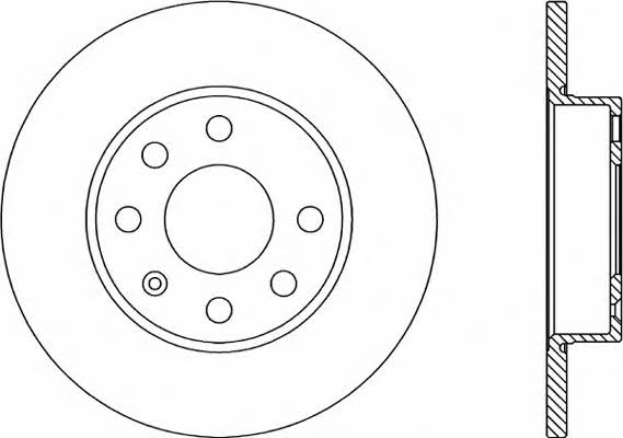 Open parts BDA1967.10 Unventilated front brake disc BDA196710: Buy near me in Poland at 2407.PL - Good price!