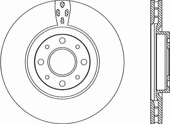 Open parts BDA2217.20 Front brake disc ventilated BDA221720: Buy near me in Poland at 2407.PL - Good price!