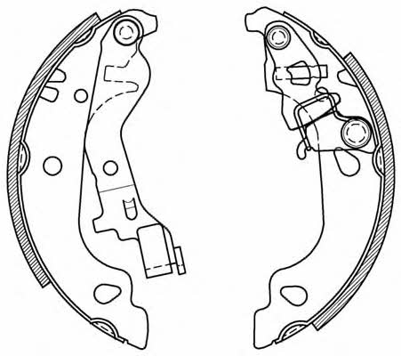 Open parts BSA2043.00 Brake shoe set BSA204300: Buy near me at 2407.PL in Poland at an Affordable price!