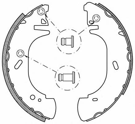 Open parts BSA2136.00 Brake shoe set BSA213600: Buy near me in Poland at 2407.PL - Good price!