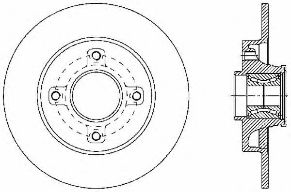 Open parts BDA2341.30 Rear brake disc, non-ventilated BDA234130: Buy near me in Poland at 2407.PL - Good price!