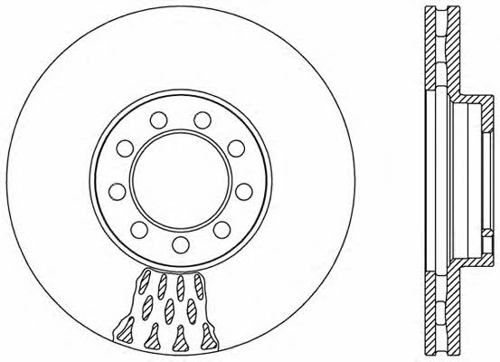 Open parts BDA2472.20 Front brake disc ventilated BDA247220: Buy near me in Poland at 2407.PL - Good price!