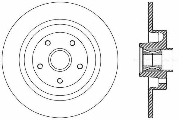 Open parts BDA2507.30 Rear brake disc, non-ventilated BDA250730: Buy near me in Poland at 2407.PL - Good price!