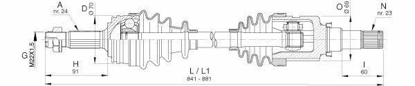 Open parts DRS6393.00 Antriebswelle DRS639300: Kaufen Sie zu einem guten Preis in Polen bei 2407.PL!