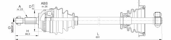 Open parts DRS6399.00 Drive shaft DRS639900: Buy near me in Poland at 2407.PL - Good price!