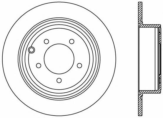 Open parts BDR2466.10 Rear brake disc, non-ventilated BDR246610: Buy near me in Poland at 2407.PL - Good price!