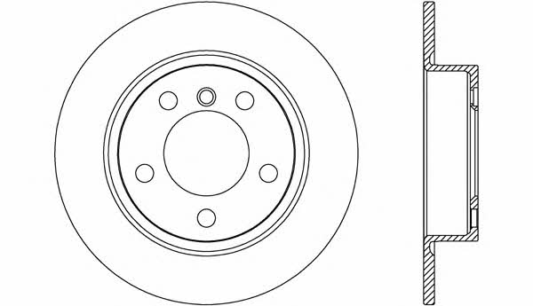 Open parts BDR2611.10 Rear brake disc, non-ventilated BDR261110: Buy near me at 2407.PL in Poland at an Affordable price!