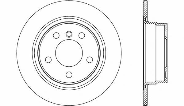 Open parts BDR2623.10 Rear brake disc, non-ventilated BDR262310: Buy near me in Poland at 2407.PL - Good price!