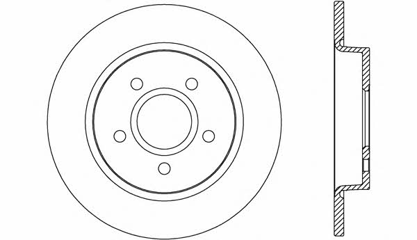 Open parts BDR2670.10 Rear brake disc, non-ventilated BDR267010: Buy near me in Poland at 2407.PL - Good price!