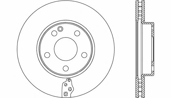 Open parts BDR2643.20 Тормозной диск передний вентилируемый BDR264320: Отличная цена - Купить в Польше на 2407.PL!