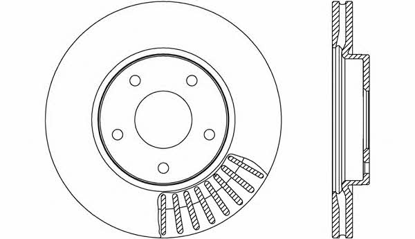Open parts BDR2646.20 Front brake disc ventilated BDR264620: Buy near me in Poland at 2407.PL - Good price!