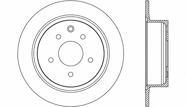 Open parts BDR2647.10 Rear brake disc, non-ventilated BDR264710: Buy near me at 2407.PL in Poland at an Affordable price!