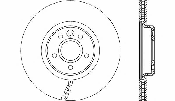 Open parts BDR2690.20 Тормозной диск передний вентилируемый BDR269020: Отличная цена - Купить в Польше на 2407.PL!