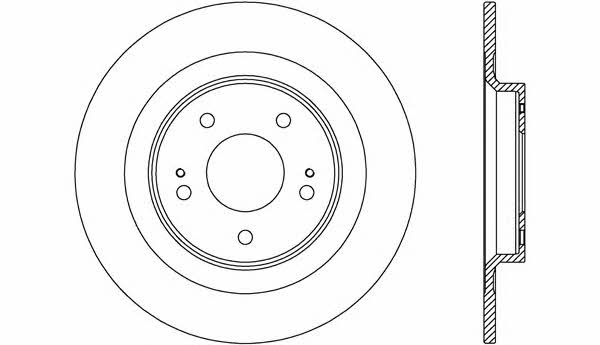 Open parts BDR2715.10 Rear brake disc, non-ventilated BDR271510: Buy near me at 2407.PL in Poland at an Affordable price!