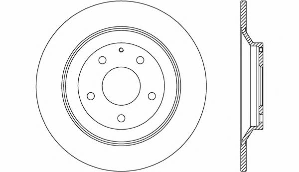 Open parts BDR2705.10 Rear brake disc, non-ventilated BDR270510: Buy near me in Poland at 2407.PL - Good price!