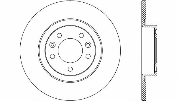 Open parts BDR2650.10 Rear brake disc, non-ventilated BDR265010: Buy near me at 2407.PL in Poland at an Affordable price!
