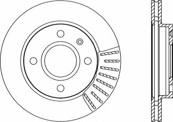 Open parts BDA1176.20 Front brake disc ventilated BDA117620: Buy near me in Poland at 2407.PL - Good price!
