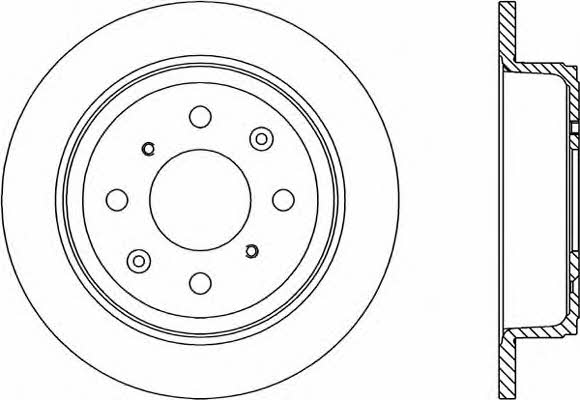 Open parts BDA1205.10 Диск гальмівний задній невентильований BDA120510: Приваблива ціна - Купити у Польщі на 2407.PL!