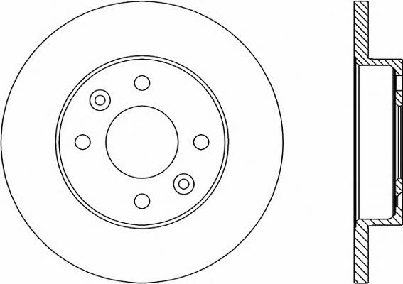 Open parts BDA1446.10 Unventilated front brake disc BDA144610: Buy near me in Poland at 2407.PL - Good price!