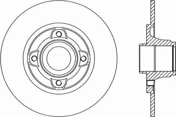 Open parts BDA1461.10 Rear brake disc, non-ventilated BDA146110: Buy near me in Poland at 2407.PL - Good price!