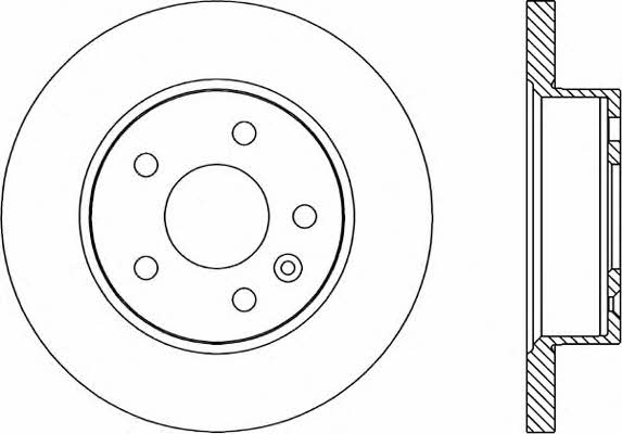 Open parts BDA1703.10 Тормозной диск передний невентилируемый BDA170310: Отличная цена - Купить в Польше на 2407.PL!