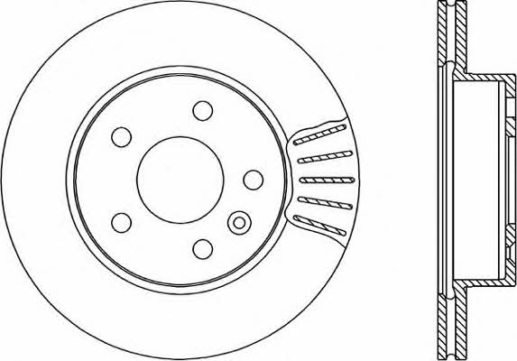 Open parts BDA1704.20 Front brake disc ventilated BDA170420: Buy near me at 2407.PL in Poland at an Affordable price!