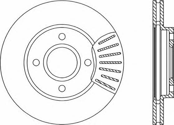 Open parts BDA1739.20 Front brake disc ventilated BDA173920: Buy near me in Poland at 2407.PL - Good price!