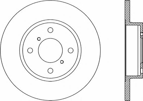 Open parts BDA1857.10 Unventilated front brake disc BDA185710: Buy near me in Poland at 2407.PL - Good price!