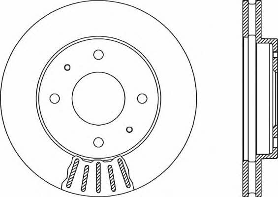 Open parts BDA1870.20 Front brake disc ventilated BDA187020: Buy near me in Poland at 2407.PL - Good price!