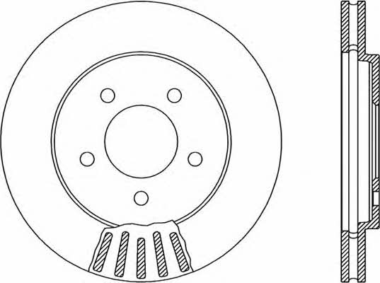 Open parts BDA1871.20 Front brake disc ventilated BDA187120: Buy near me in Poland at 2407.PL - Good price!