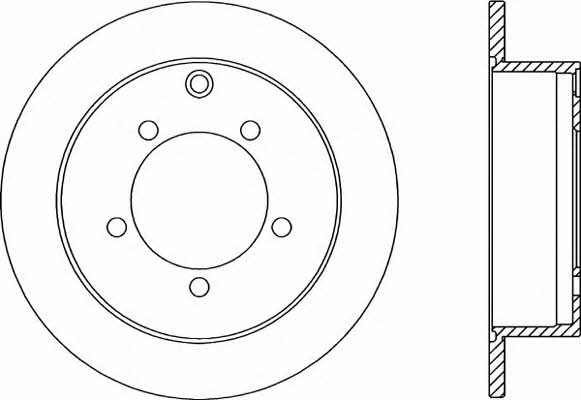 Open parts BDA2008.10 Rear brake disc, non-ventilated BDA200810: Buy near me in Poland at 2407.PL - Good price!