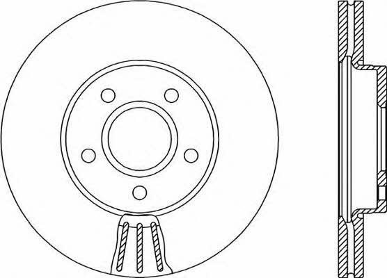 Open parts BDA2152.20 Тормозной диск передний вентилируемый BDA215220: Отличная цена - Купить в Польше на 2407.PL!