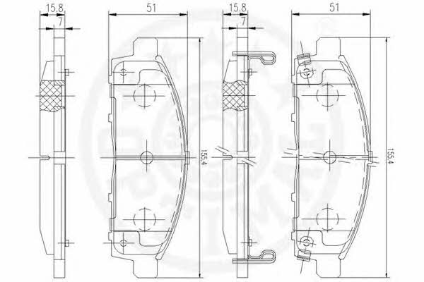 Optimal 12371 Гальмівні колодки, комплект 12371: Приваблива ціна - Купити у Польщі на 2407.PL!