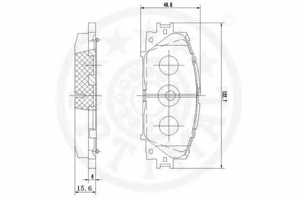 Optimal 12403 Brake Pad Set, disc brake 12403: Buy near me in Poland at 2407.PL - Good price!