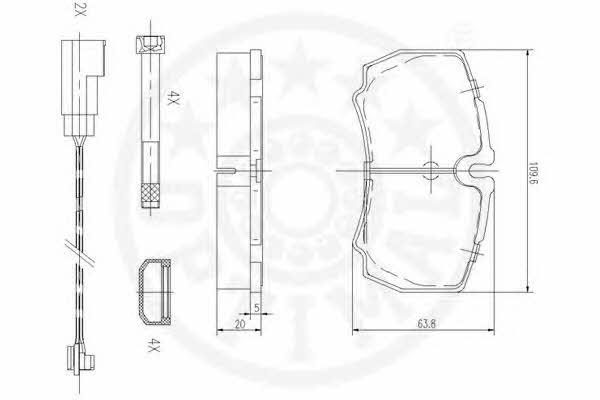 Optimal 12418 Brake Pad Set, disc brake 12418: Buy near me in Poland at 2407.PL - Good price!