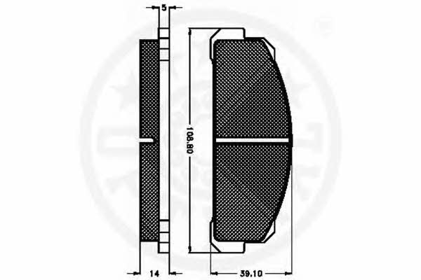 Optimal 9129 Brake Pad Set, disc brake 9129: Buy near me in Poland at 2407.PL - Good price!