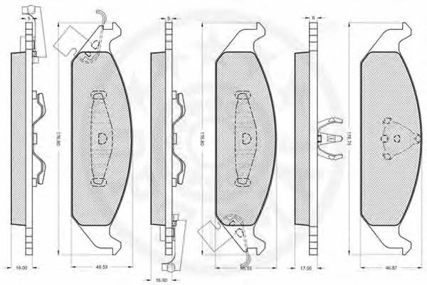 Optimal 10037 Тормозные колодки дисковые, комплект 10037: Отличная цена - Купить в Польше на 2407.PL!