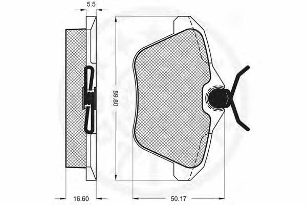 Optimal 10055 Brake Pad Set, disc brake 10055: Buy near me in Poland at 2407.PL - Good price!