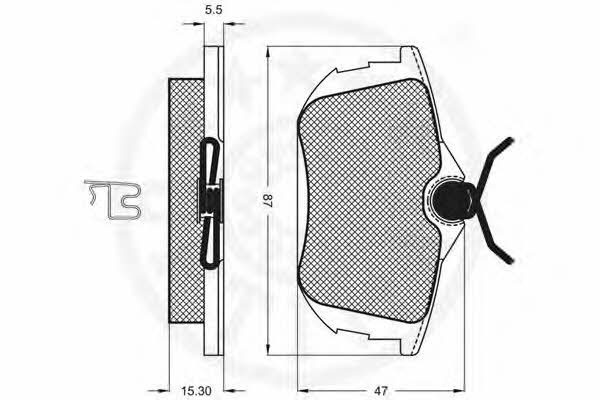 Optimal 10093 Brake Pad Set, disc brake 10093: Buy near me in Poland at 2407.PL - Good price!