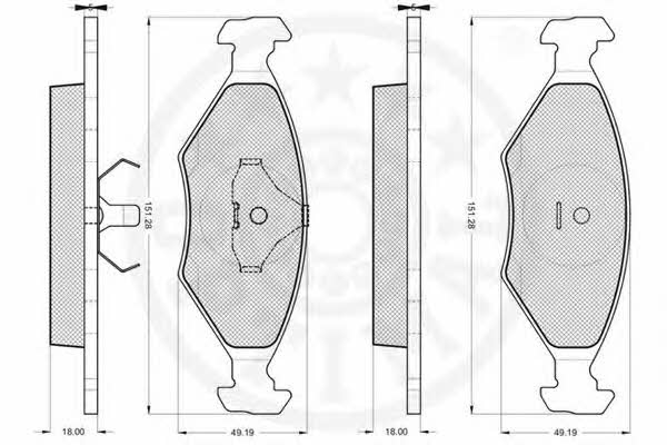 Optimal 10115 Scheibenbremsbeläge, Set 10115: Kaufen Sie zu einem guten Preis in Polen bei 2407.PL!