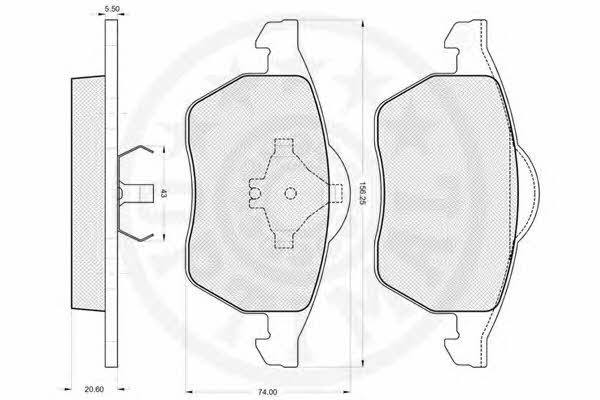 Optimal 10129 Brake Pad Set, disc brake 10129: Buy near me in Poland at 2407.PL - Good price!